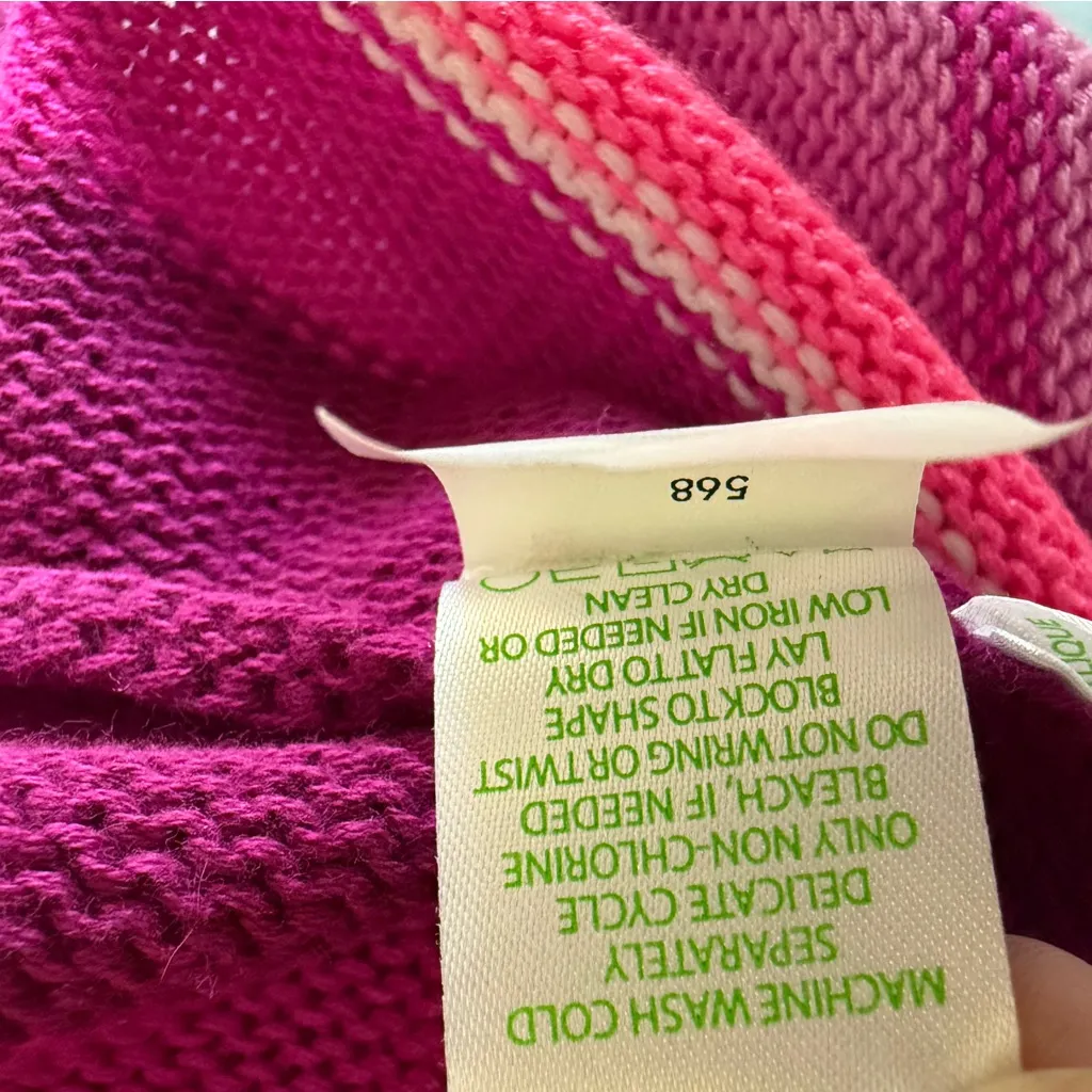 Lilly‎ Pulitzer Pink and Purple crewneck long sleeve Knit Sweater Size Medium - Image 13
