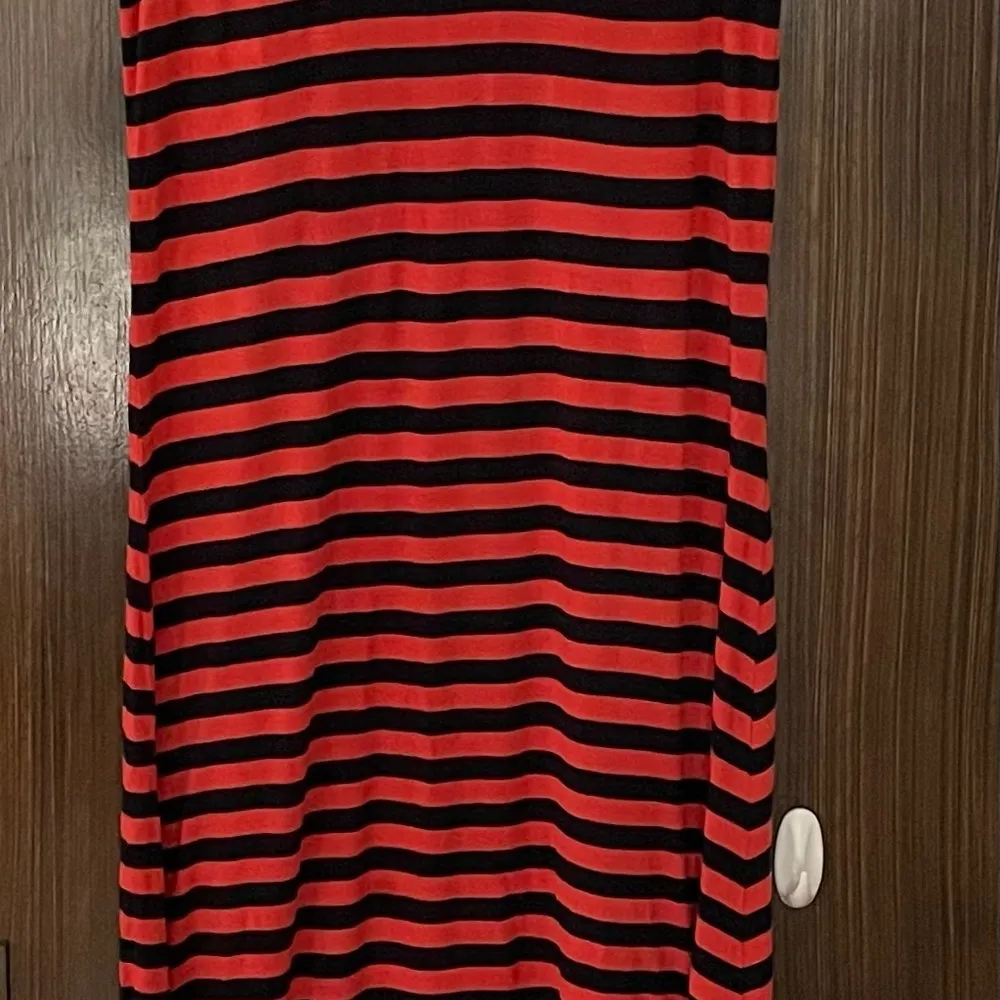 Michael Michael Kors striped orange black hi-low summer vacation dress, size S - Image 6
