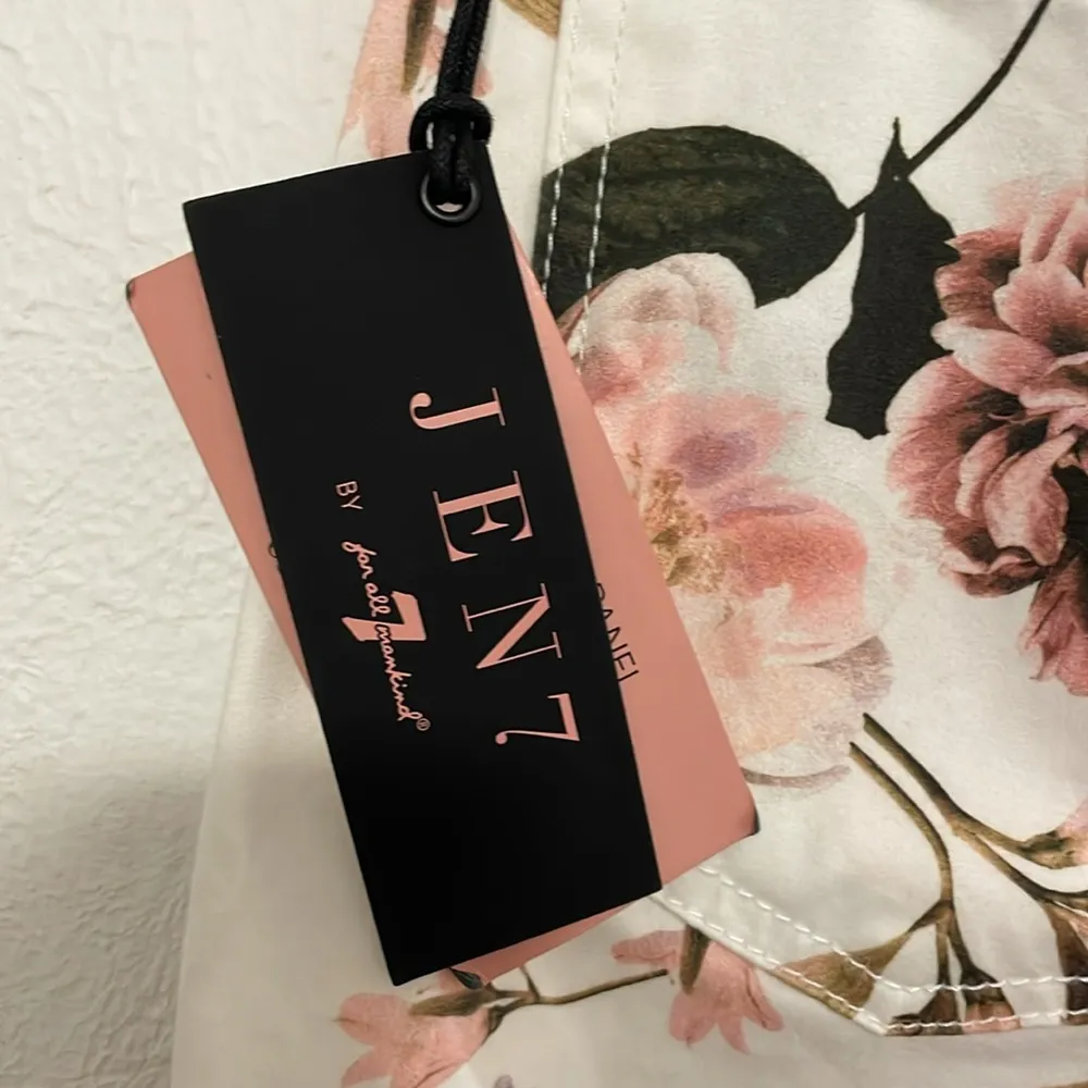 NWT JEN7 by Seven For All Mankind Floral Cropped Skinny Jeans Size 6 - Image 5