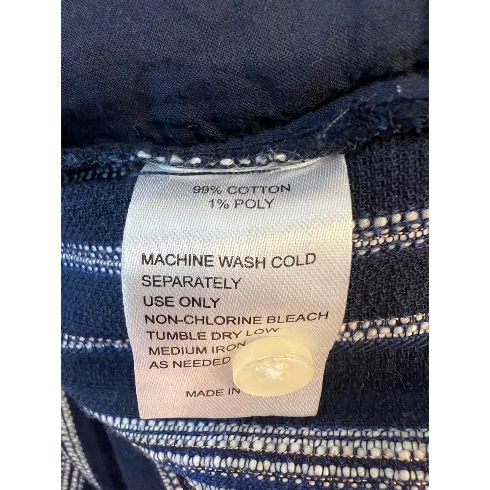 Trovata California Birds of Paradis navy white striped cropped jumpsuit Size S Blue - Image 10