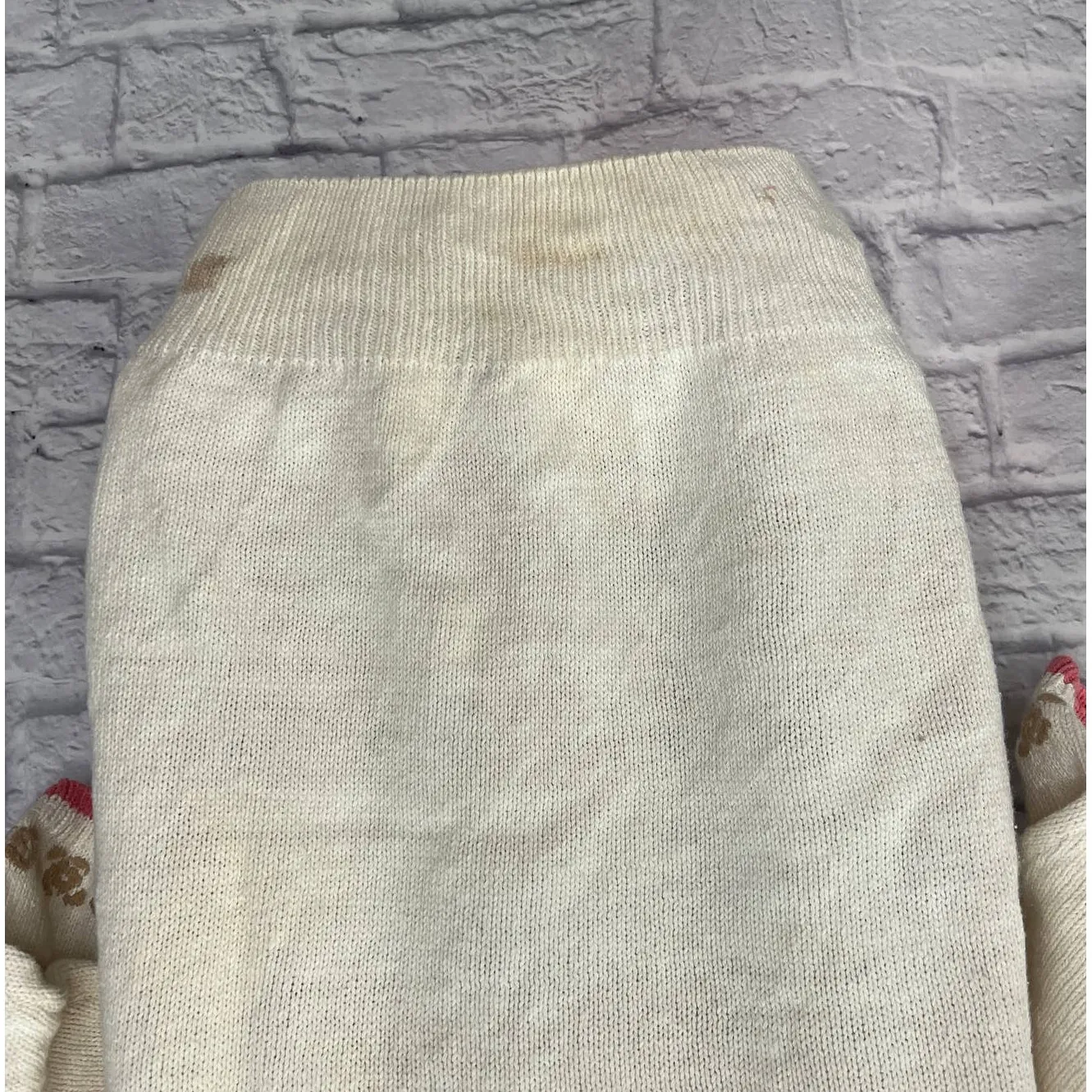 Vintage Lord Isaacs Short Sleeve Sweater Fair Isle 80s Style Size L White Size L - Image 8