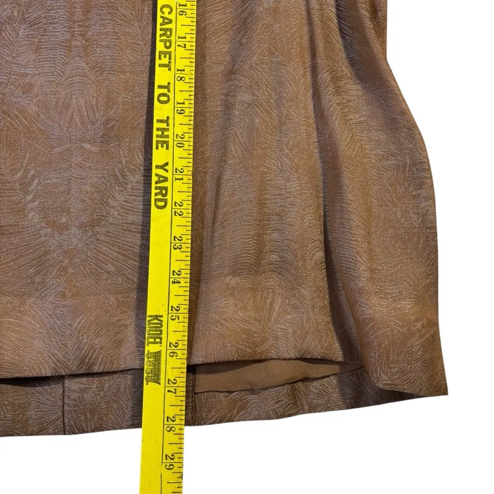 Joan & David Vintage 90s Silk Blazer Womens 46/10 Cognac Brown Boucle Career NEW - Image 13