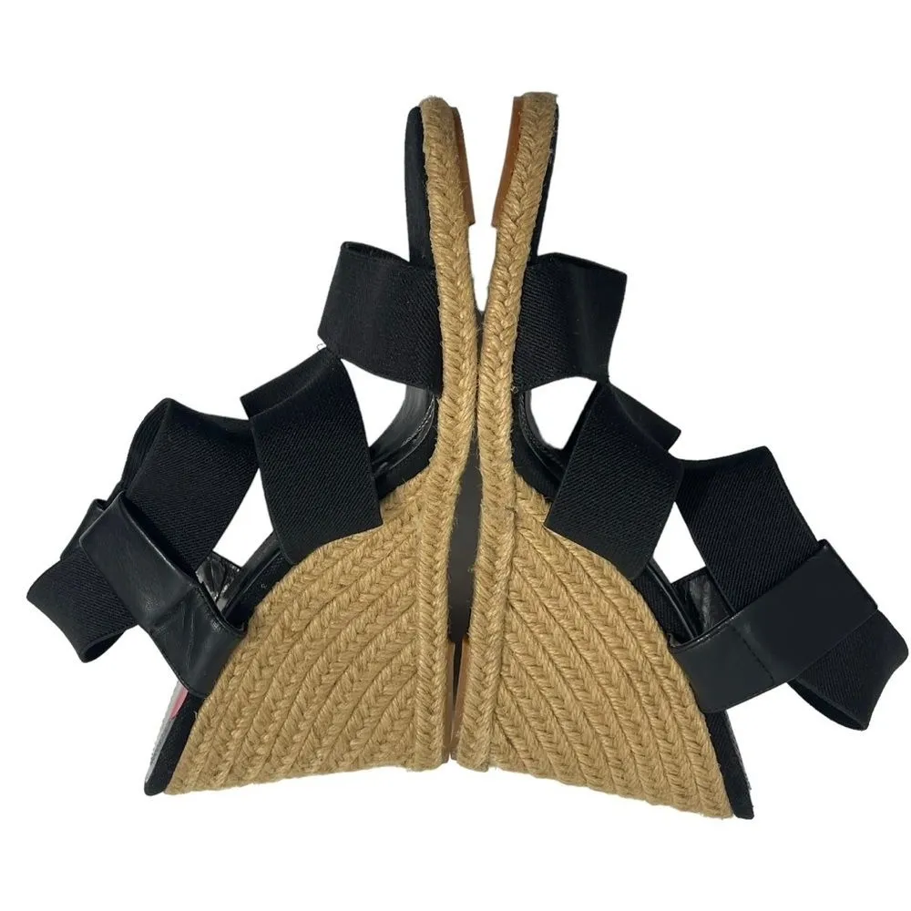 NEW Tahari Wiley‎ Caged Stretch Espadrille Wedge Sandals Size 10 Shoes - Image 4