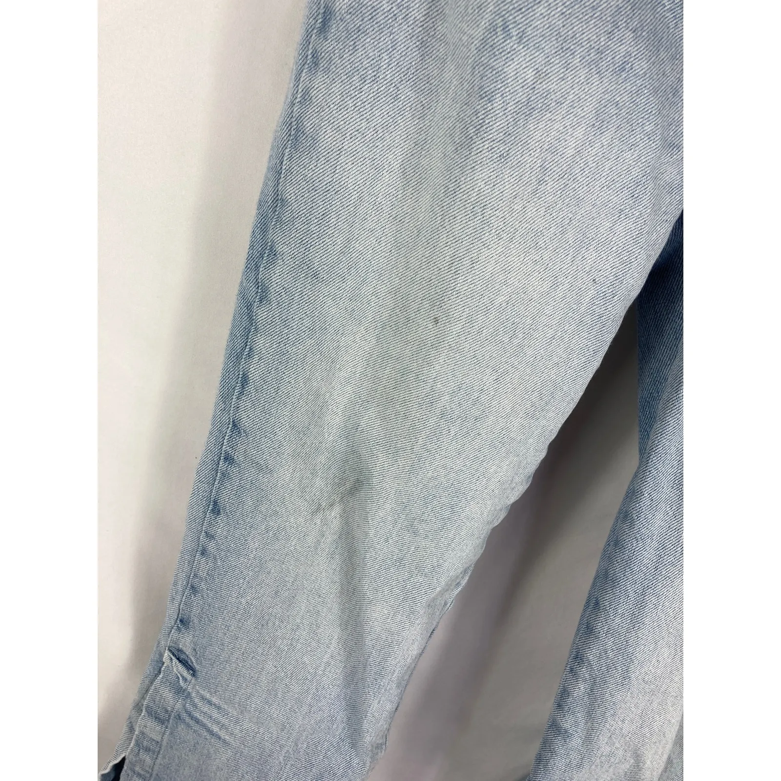 Topshop Wide Leg Light Wash Button Fly Jeans Size W28 L30 - Image 2