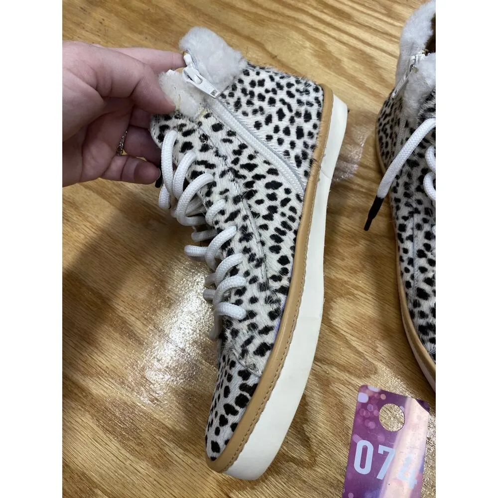 Montelliana Sandy Women's 6 White Black Fur Hair High - Image 4