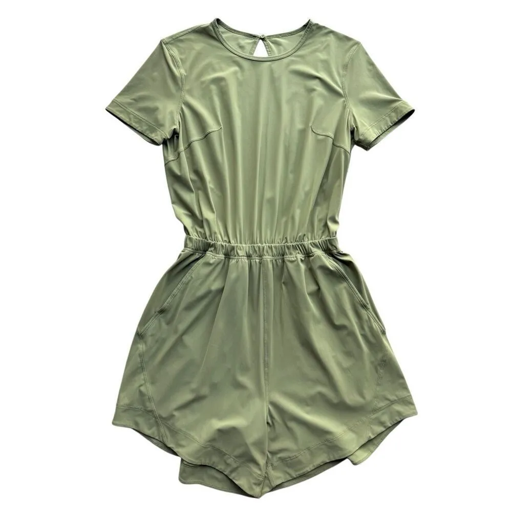 Lululemon Lightweight High-Neck Romper Bronze Green Size 4 - Image 2