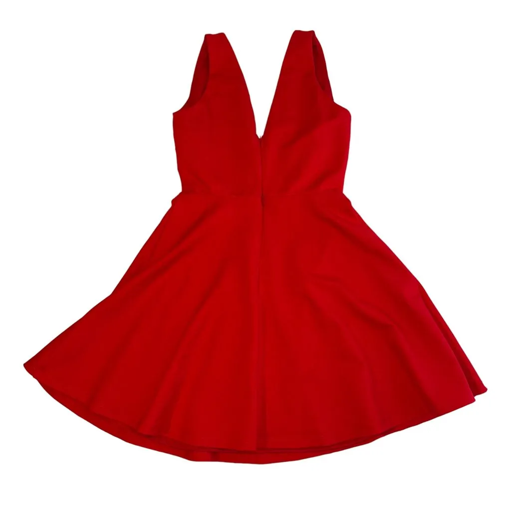 Lulus Little Red Sleeveless V-Neck Swing Mini Dress‎ Womens XS - Image 7