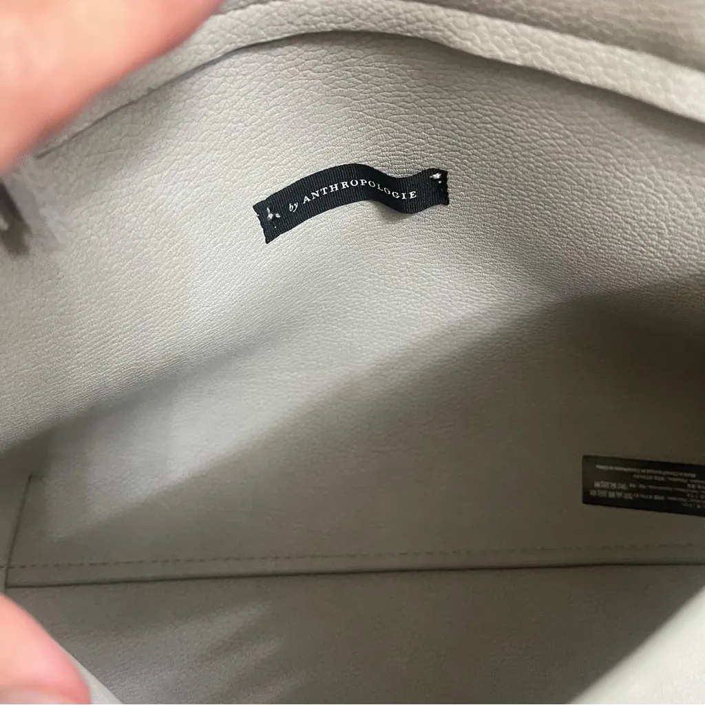 Anthropologie Faux‎ Leather Tassel Crossbody. EUC Snap Closure Purse Satchel - Image 7