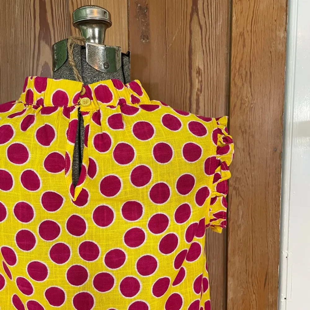 Ivy Jane Dot Ruffle Top - Size Small - Image 7