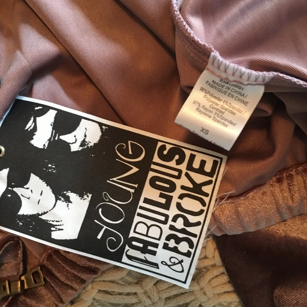 NWT Young fabulous and broke fritzy velour jacket - Image 5