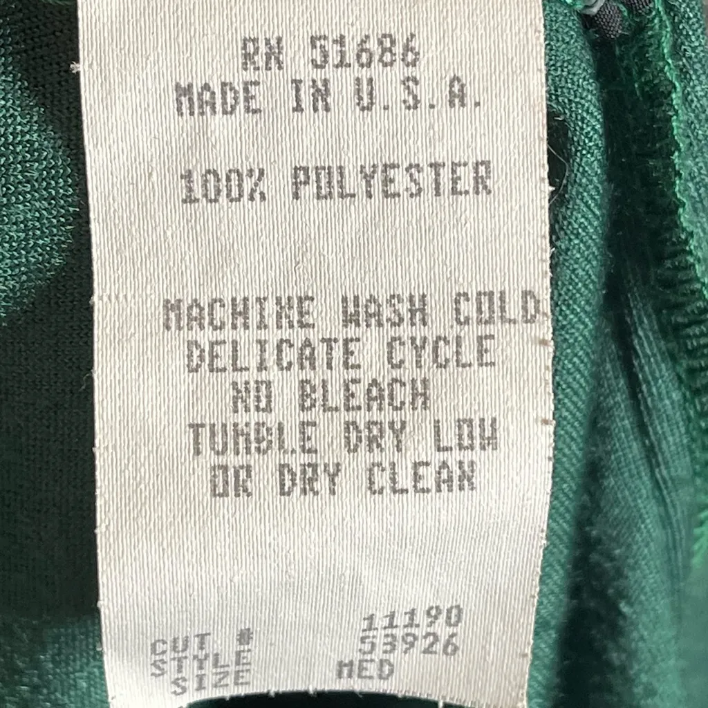 90s Vintage All That Jazz Crushed Velvet Halter Mini Dress (green) - medium - Image 9