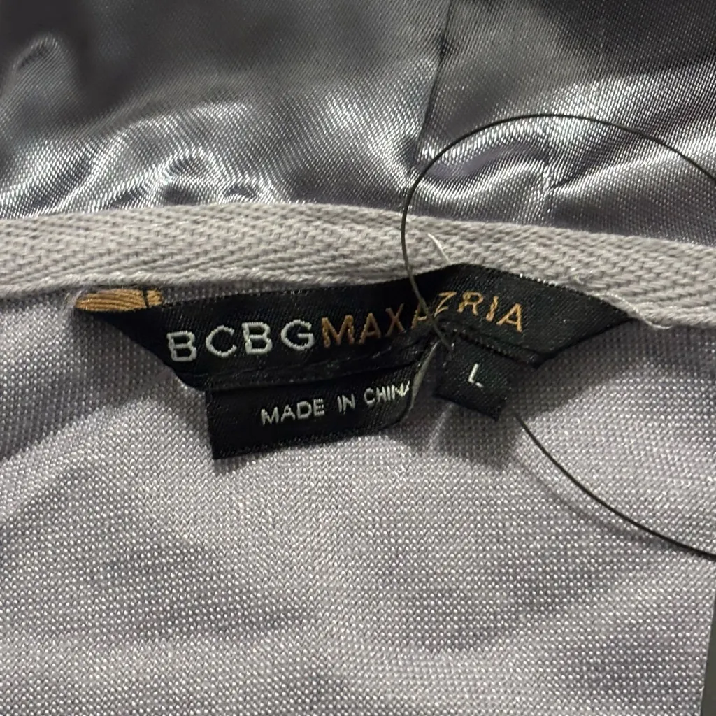 BCBGMaxAzria Silver Fabric with Black Label Size L - Image 3