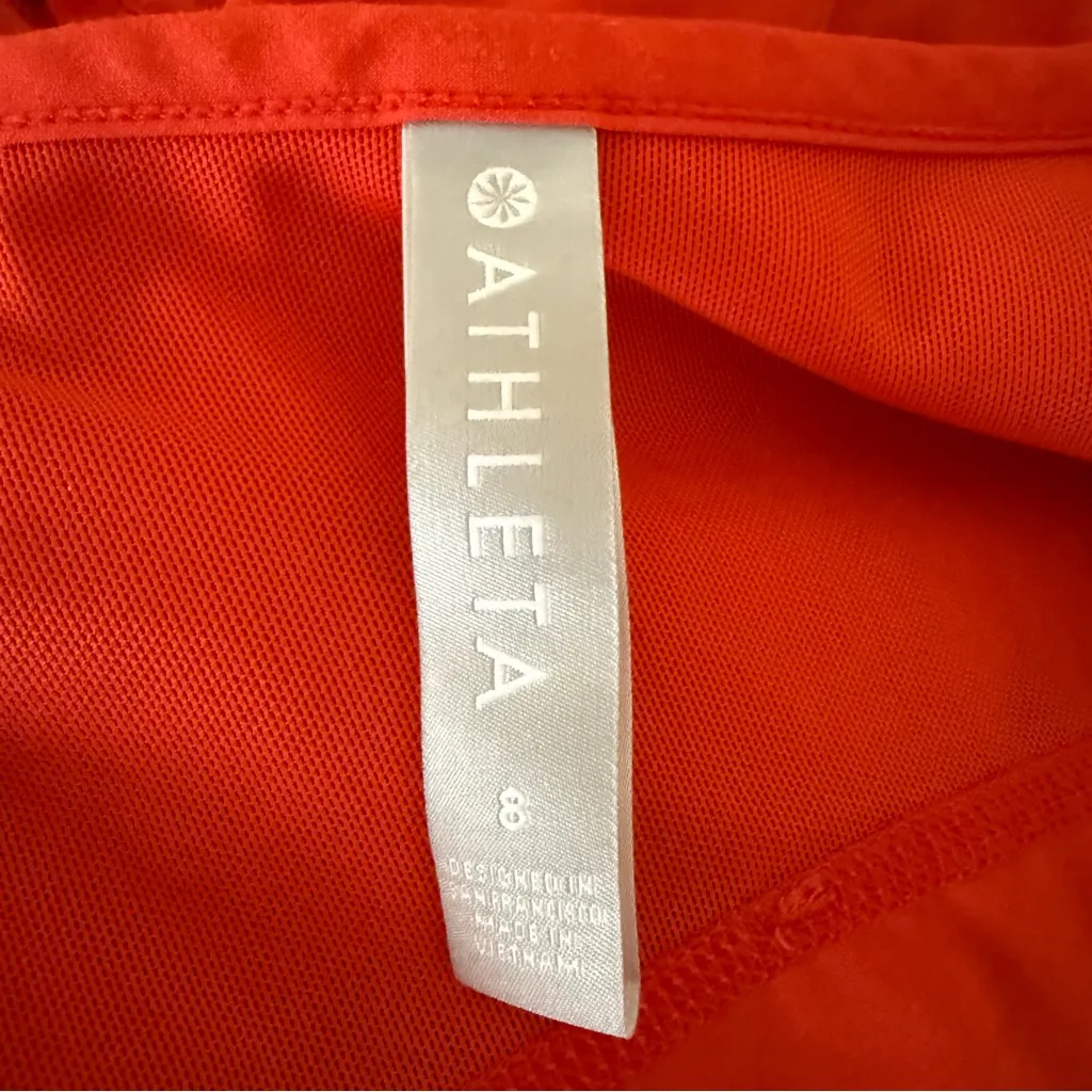 Athleta Dress Skort Womens Expedition Skort Dress Orange Pockets SZ 8 Read - Image 7