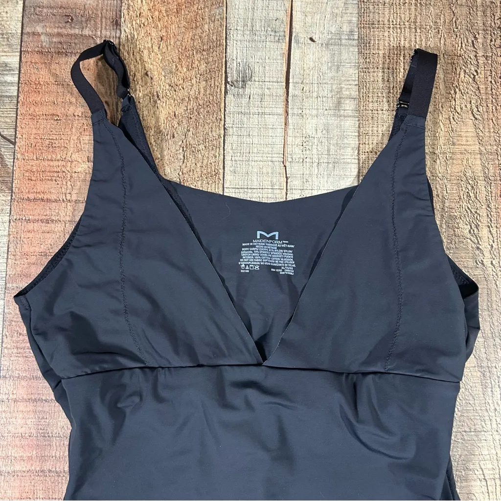 Maidenform Black Shapewear Bodysuit XL Classic Smoothing Cami Controlwear - Image 3