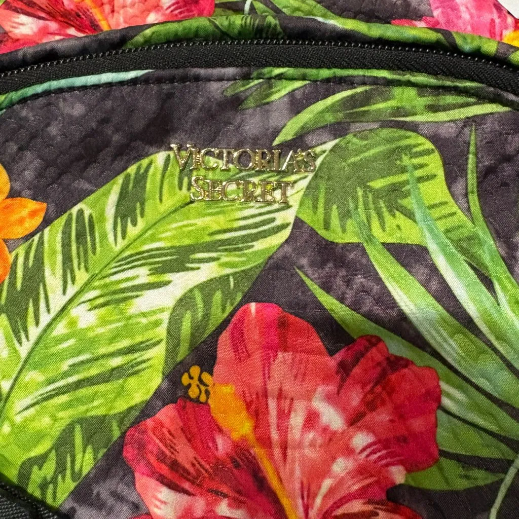 Victorias Secret Tropical Floral Print Backpack With Chain Detail - Image 2