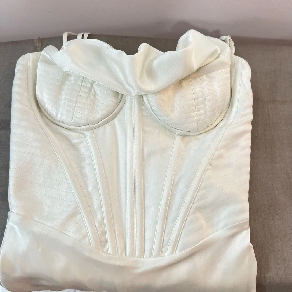 House of CB London MYRNA IVORY CORSET SLIP DRESS size XS - Image 9