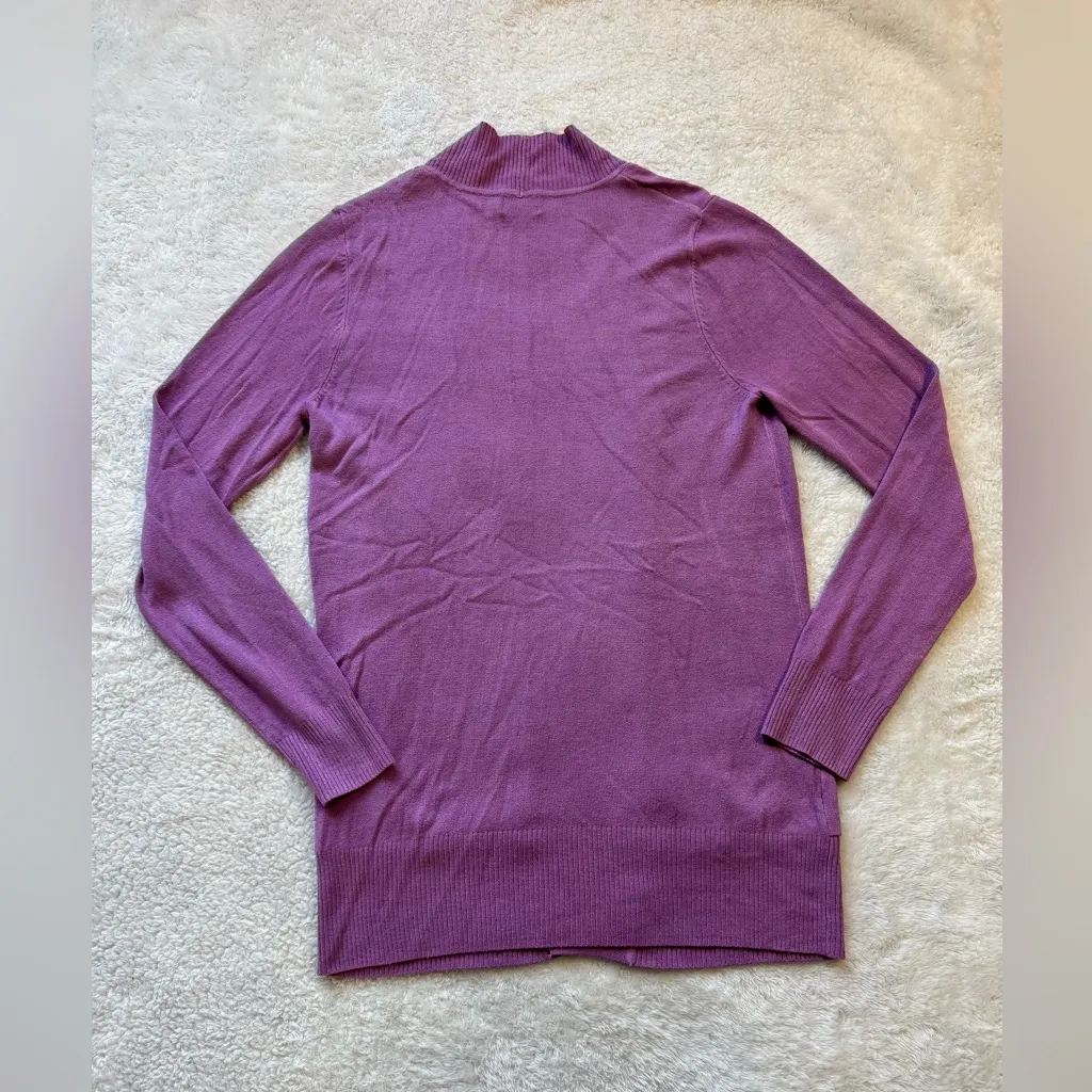 Pulse The  Boutique Open Cardigan Sweater Medium Purple - Image 4