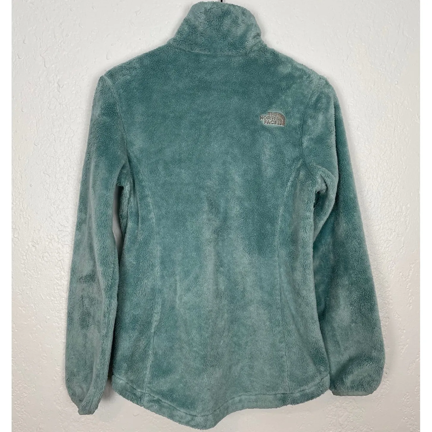 The North Face Osito Faux Fur Fleece Full Zip Jacket Turquoise Size Small - Image 2