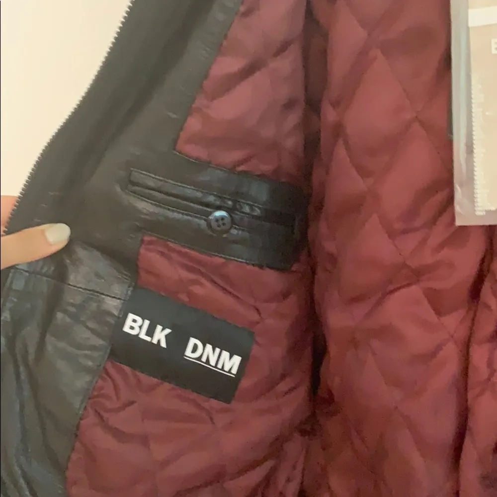 NWT BLK DNM Sherpa Aviator Leather Bomber jacket Size XS - Image 5