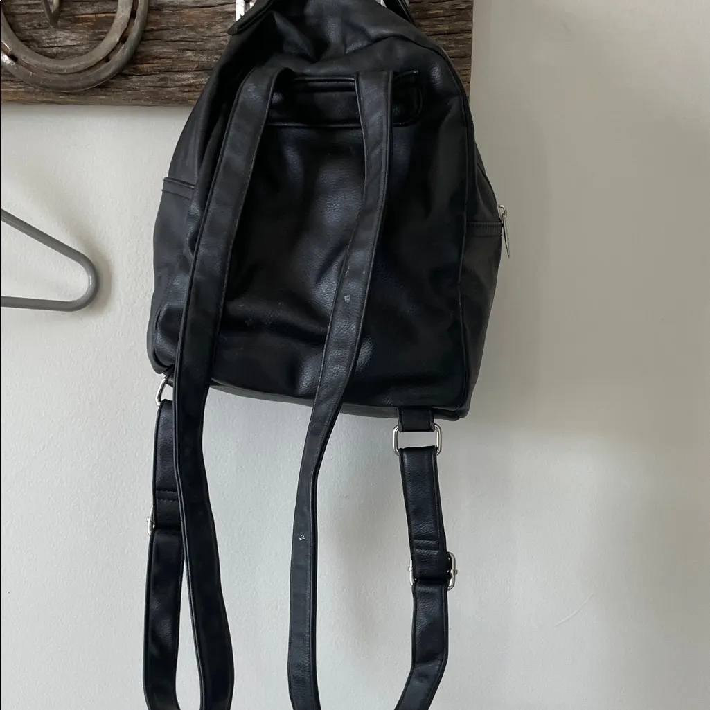 Wild Fable Black Faux Leather Backpack - Image 2