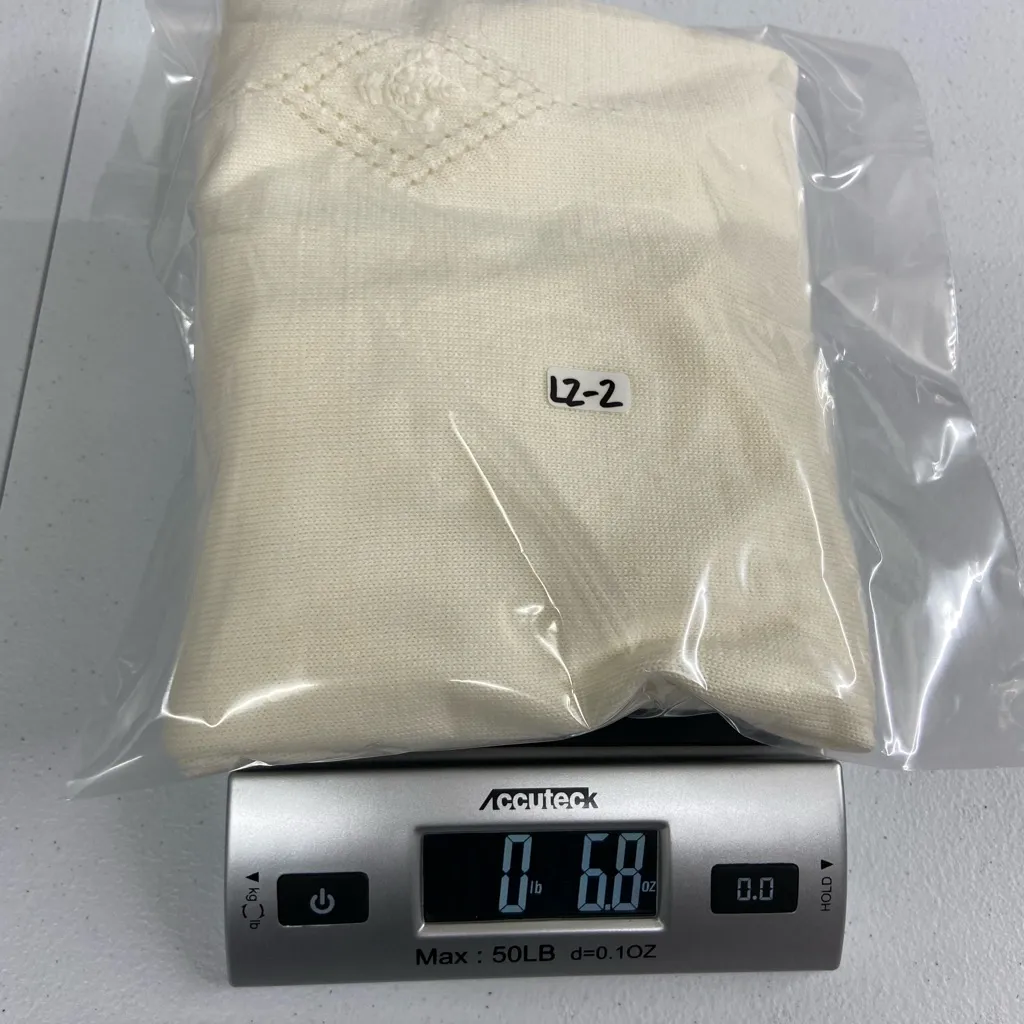 EUC Vintage Tailor B. Moss Clothing Company women’s cream knit embroidered top L White Size L - Image 7