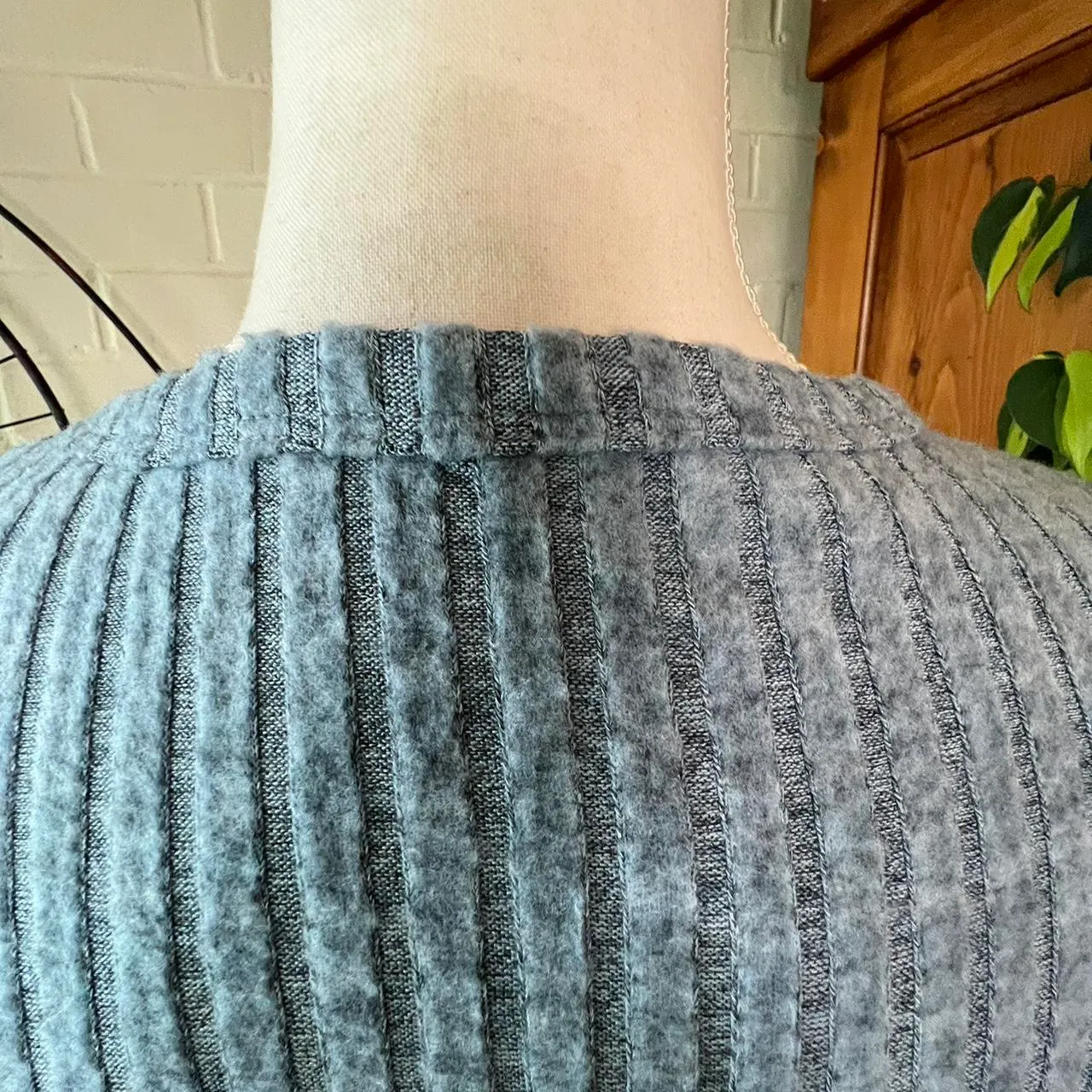 Sweater Cardigan Shacket Button Down Striped Pattern Size XXL - Image 5