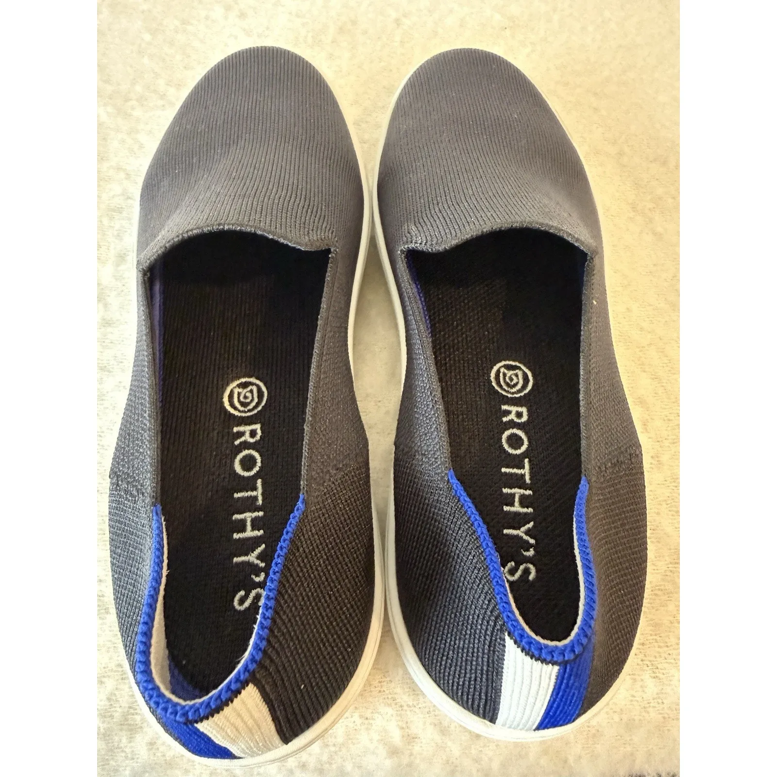 Rothys Original Slip-On Sneakers Black Size 9.5 Womens Flats Comfort - Image 5