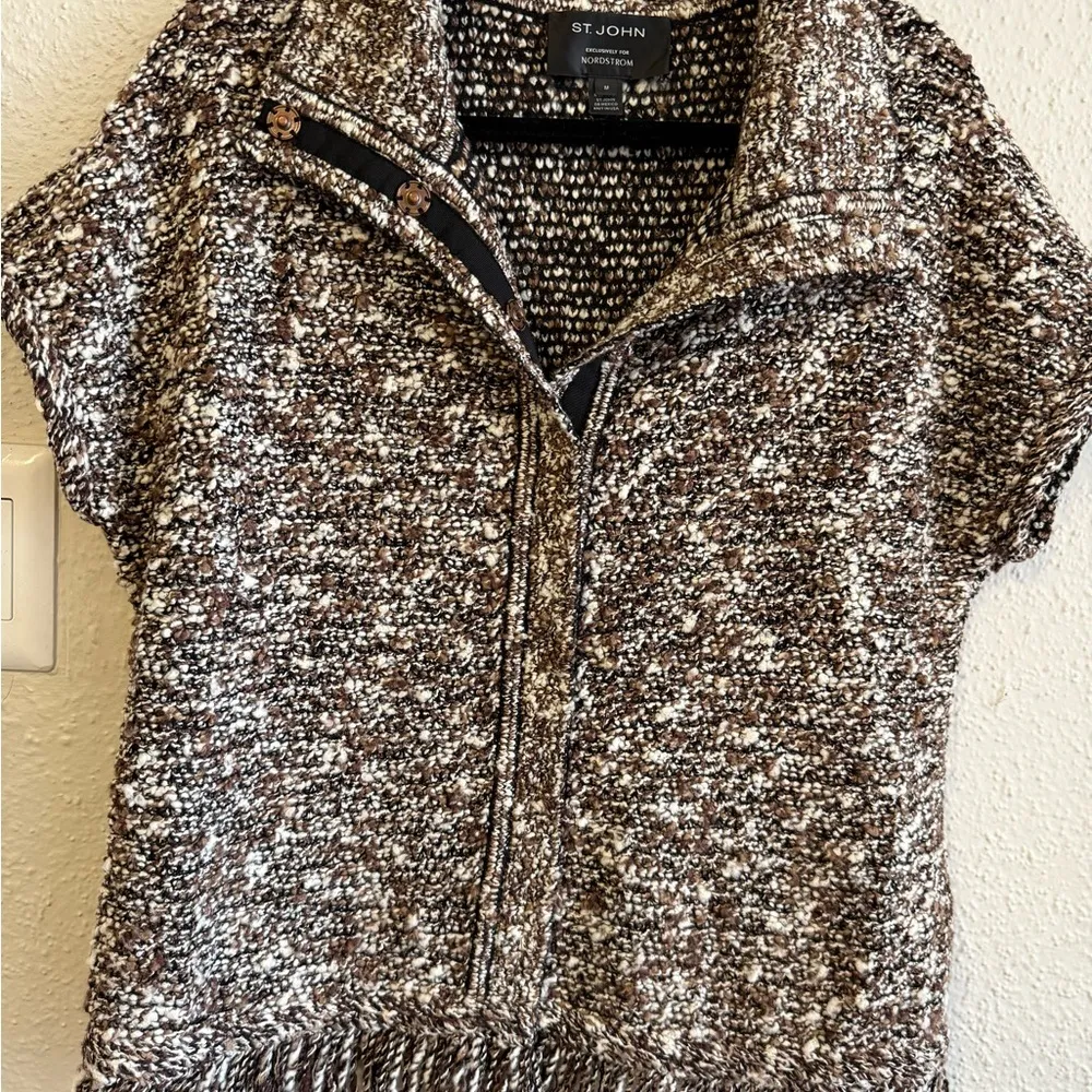 St. John Brown Cowl Neck Sweater Size M - Image 2