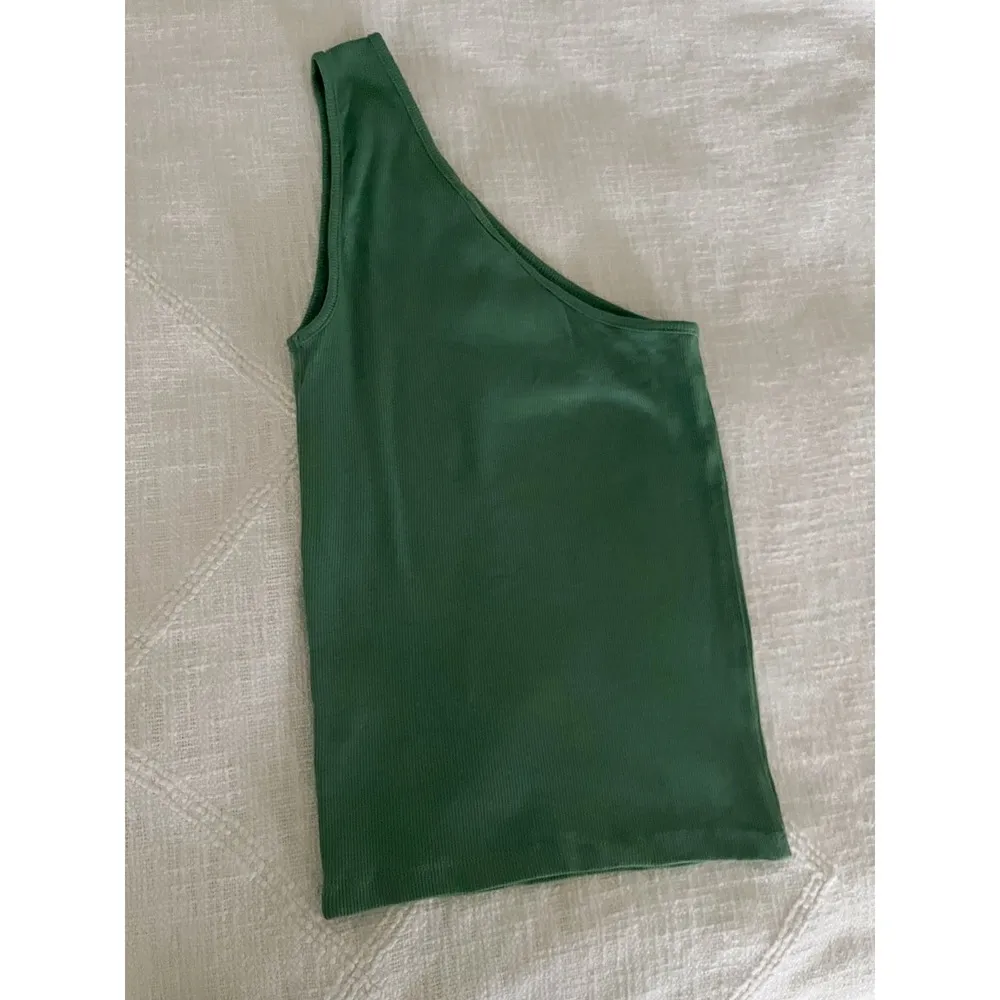 Madewell | Brightside Rib One-Shoulder Tank | Trellis Green | XXS | NWT - Image 6