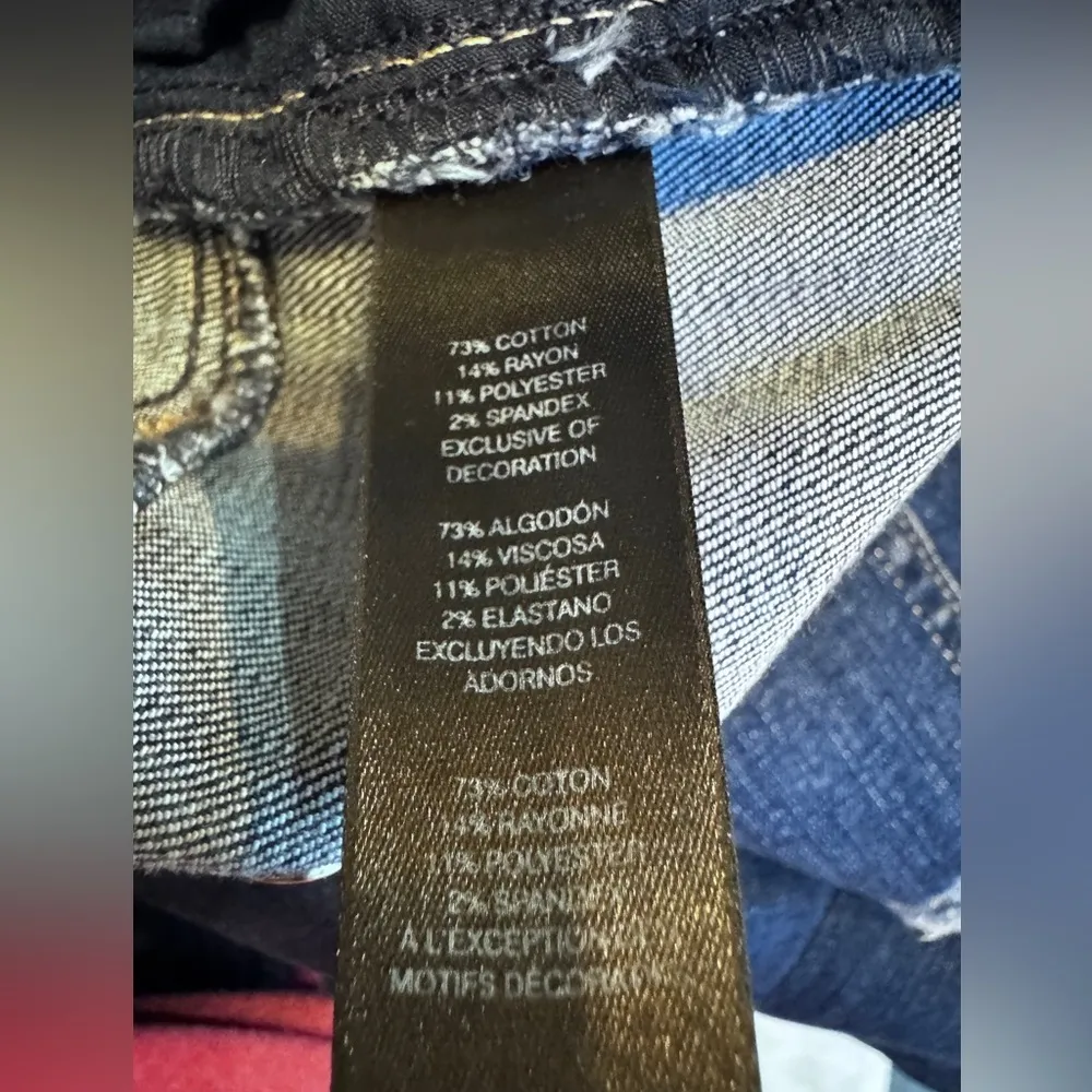 White House Black Market Girlfriend Jeans Size 14 Rhinestone Detail - Image 5