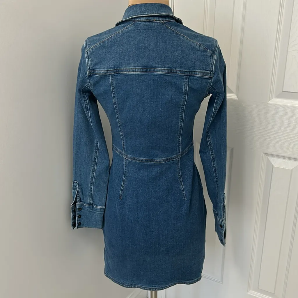 Free People Dynamite in Denim Mini Dress - Image 6