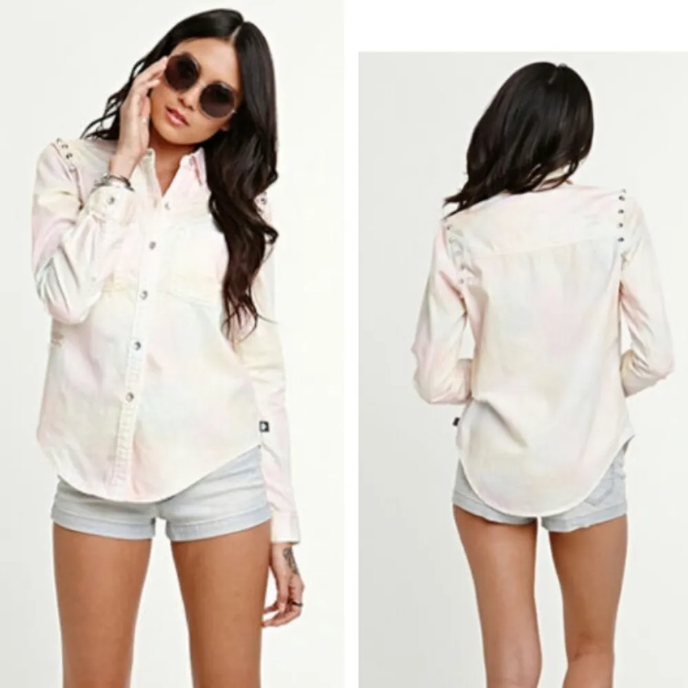 Kendall & Kylie Tie Dye Chambray Shirt - Image 4
