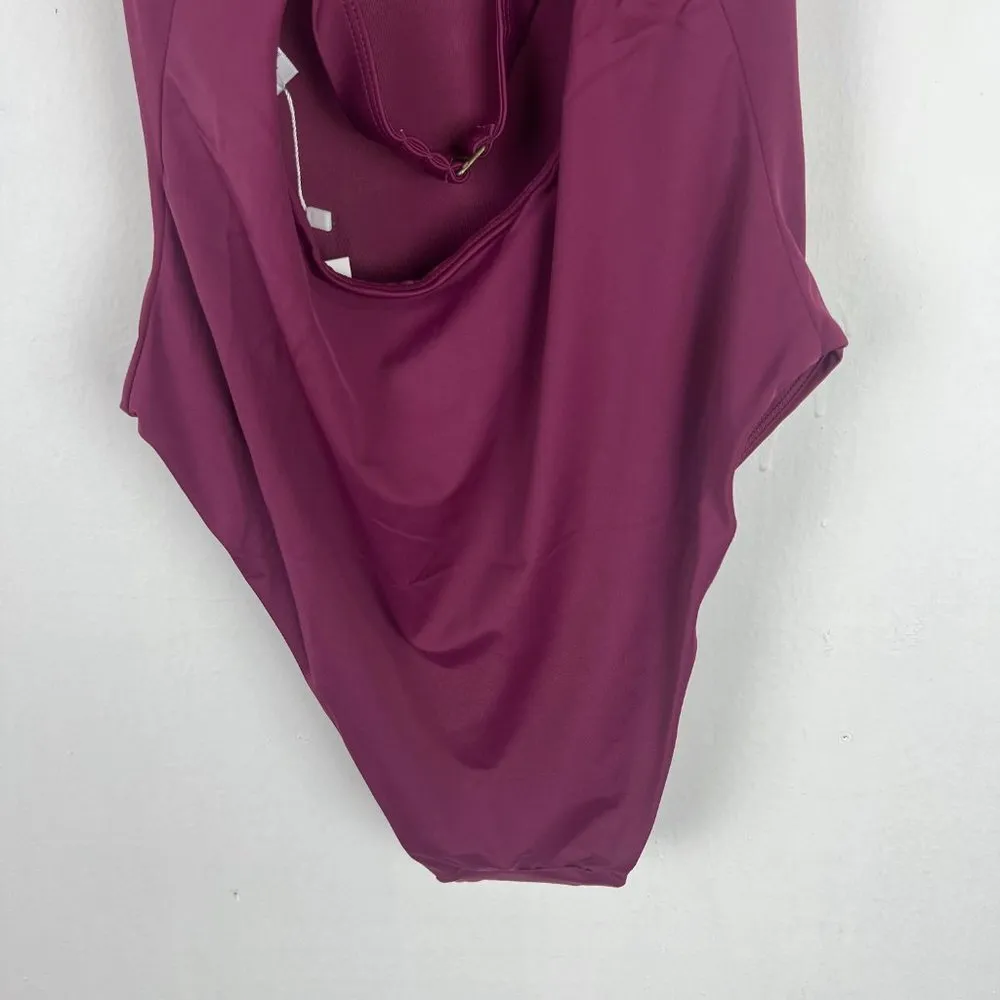 NWT Andie Swim The Lagos One Piece Swimsuit Flat Plum Size Large L NEW - Image 8