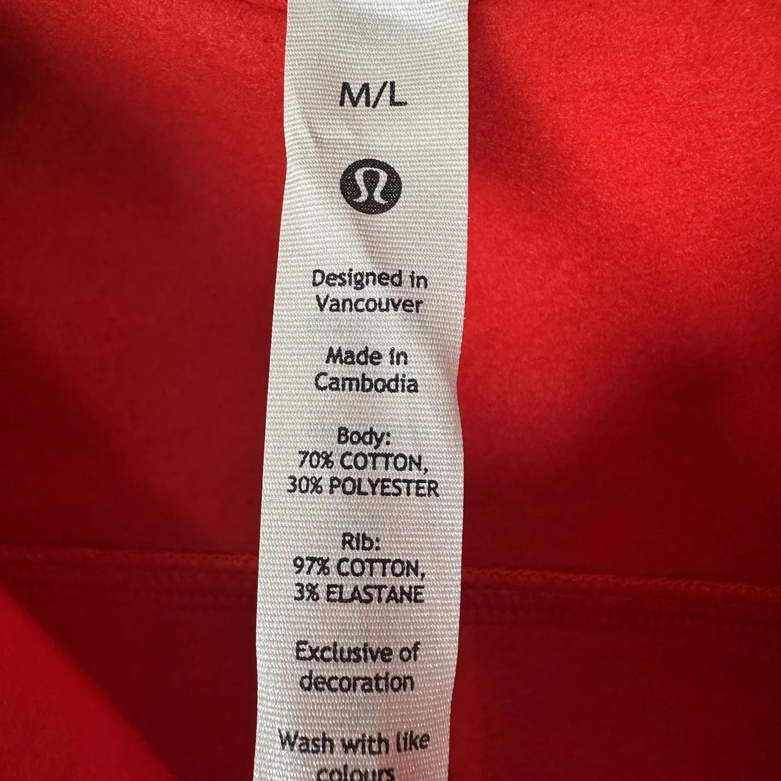 Lululemon Ohio State Scuba Womens M/L Red 1/2 Zip Hoodie Sweatshirt Oversized - Image 6