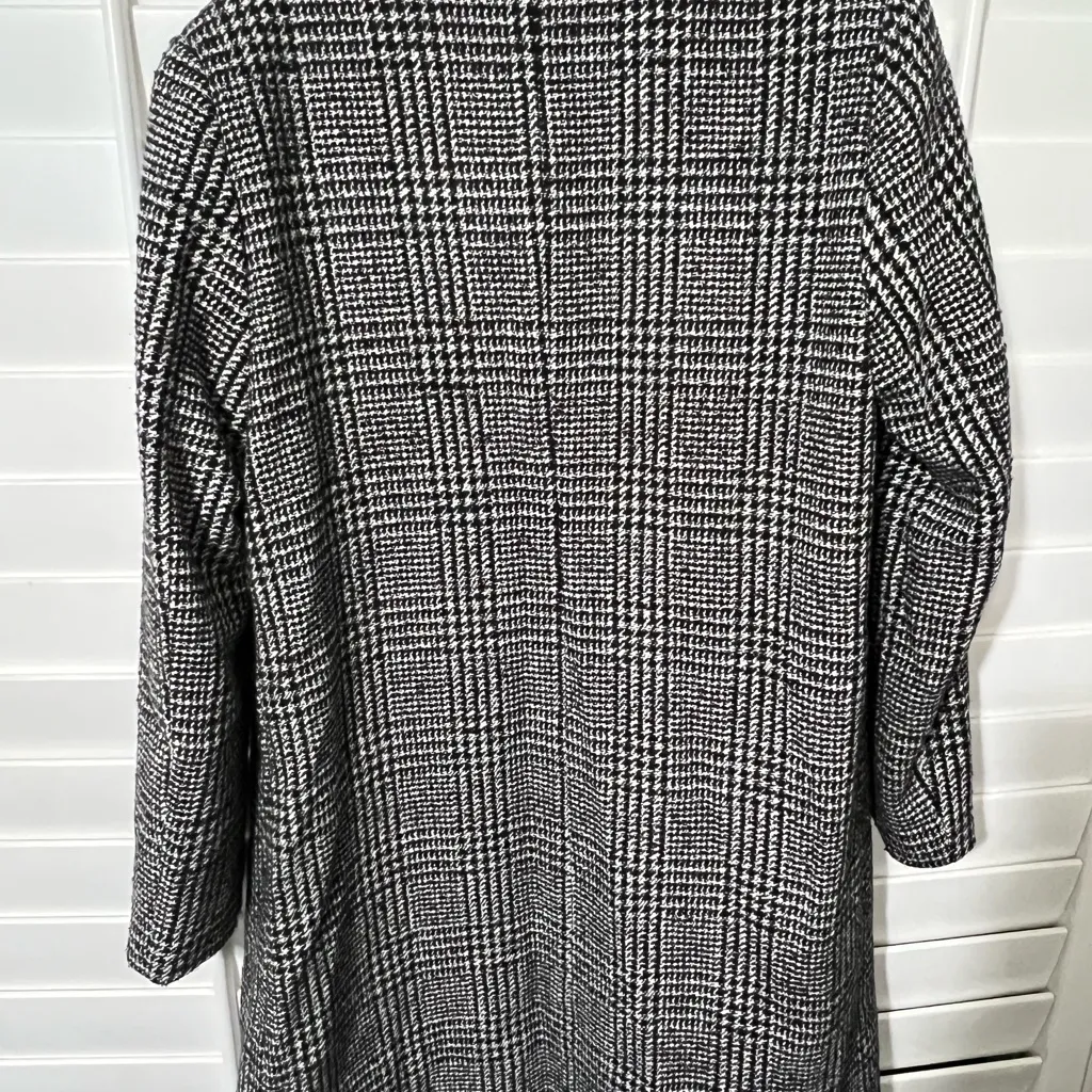 Forever 21 Contemporary Houndstooth Double Breasted Coat L - Image 7