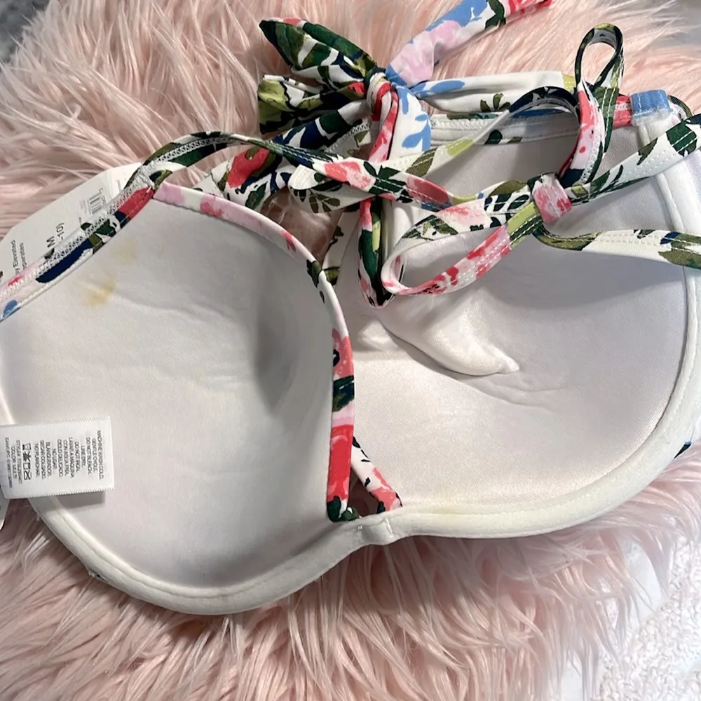 Floral Smocked Underwire Bikini Top New Multiple Size M - Image 8