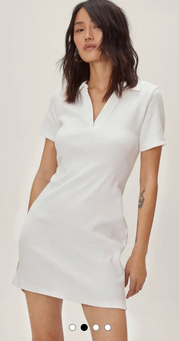 V Neck Short Sleeve Dress - Image 2