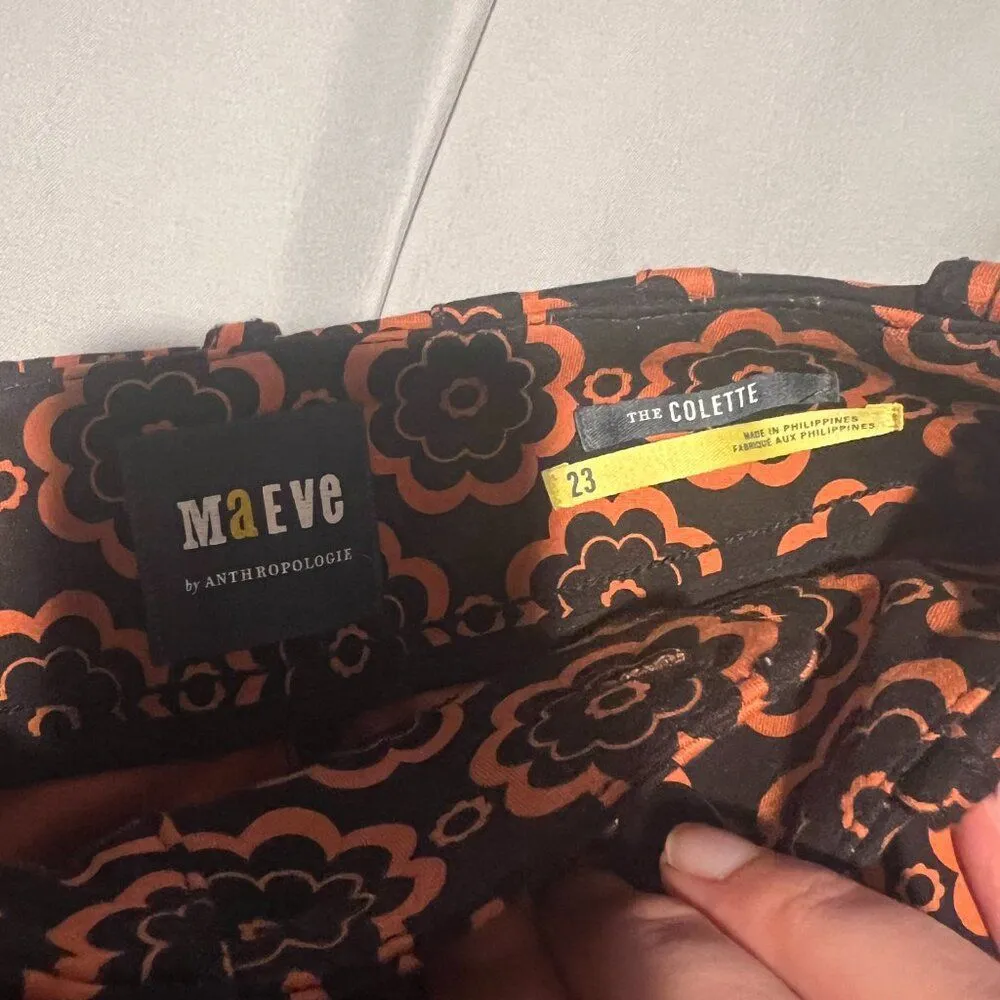 NWOT Maeve by Anthropologie The Colette Crop Wide Leg Ponte Pants Black Motif 23 - Image 12