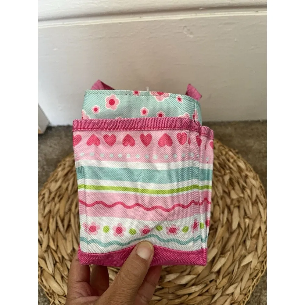 Melissa & Doug Pretty Petals Floral Gardening Tote Pink Blue Expandable Tote Bag - Image 4