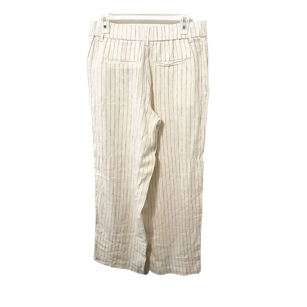 A New Day Cream Linen‎ Pinstripe Wide Leg Pants - Image 2