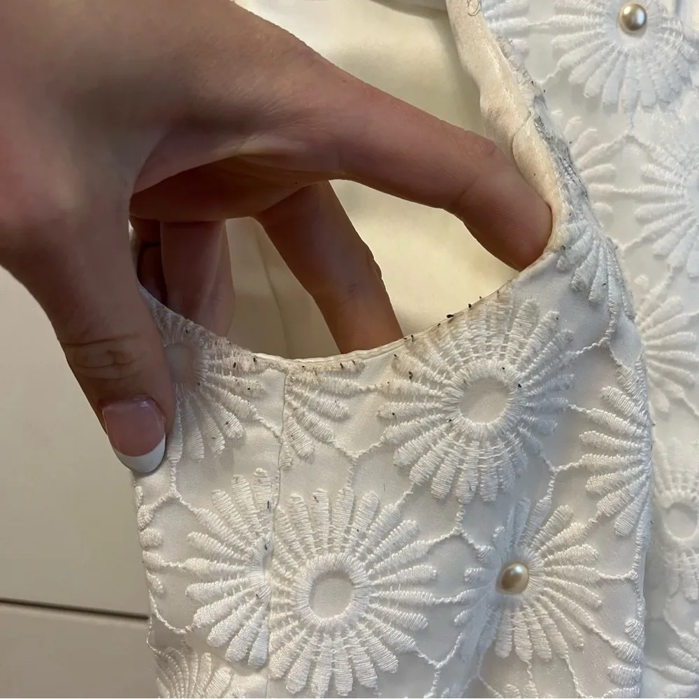 Lilly Pulitzer Nicci White Pinwheel Organza Pearl Dress - Image 11