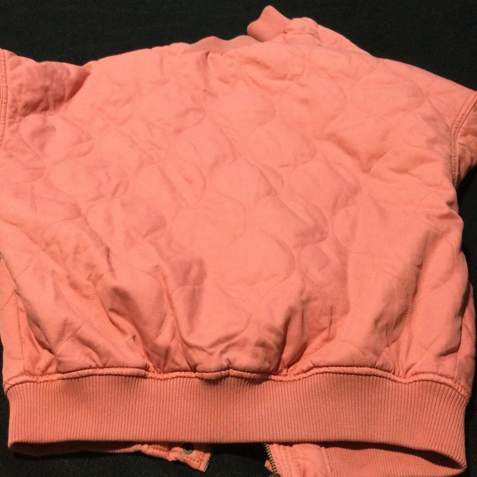 Universal Thread Quilted Bomber Jacket Pink Casual Snap Button Pockets Size S - Image 8