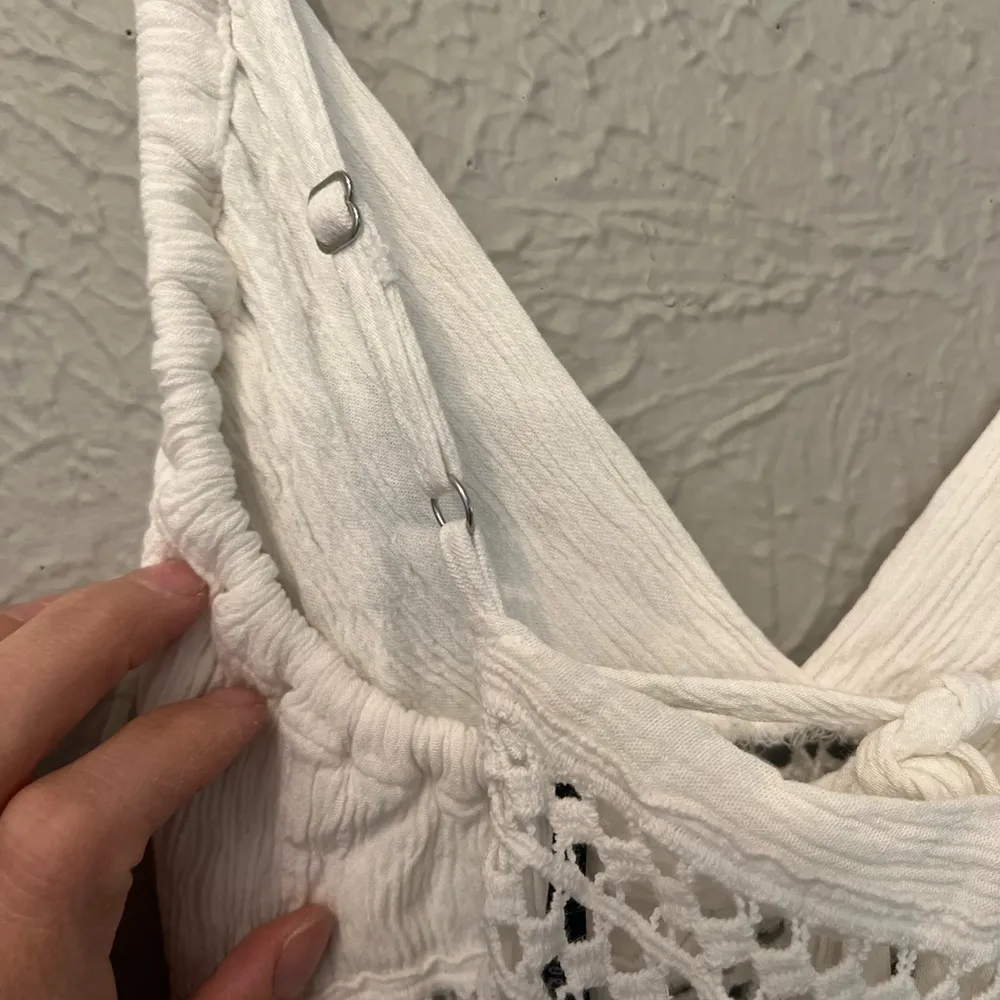 Forever 21 white double lined sheer mini dress - Image 4