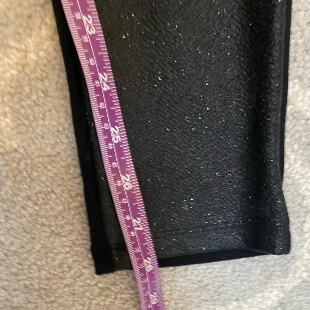 Express Women’s Black Faux Leather Panel Leggings - Size Small - Image 4