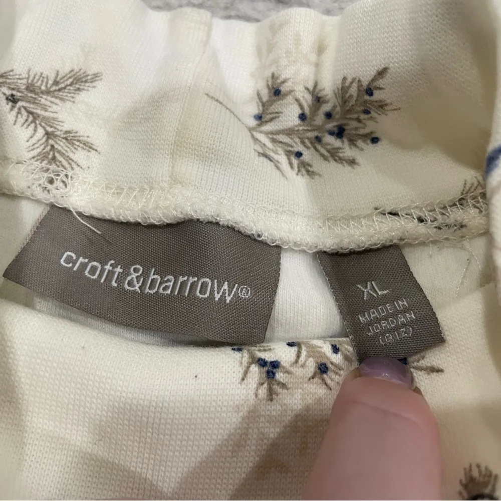 Croft & Borrow Off White Patterned Turtle Neck Long Sleeve - Image 6