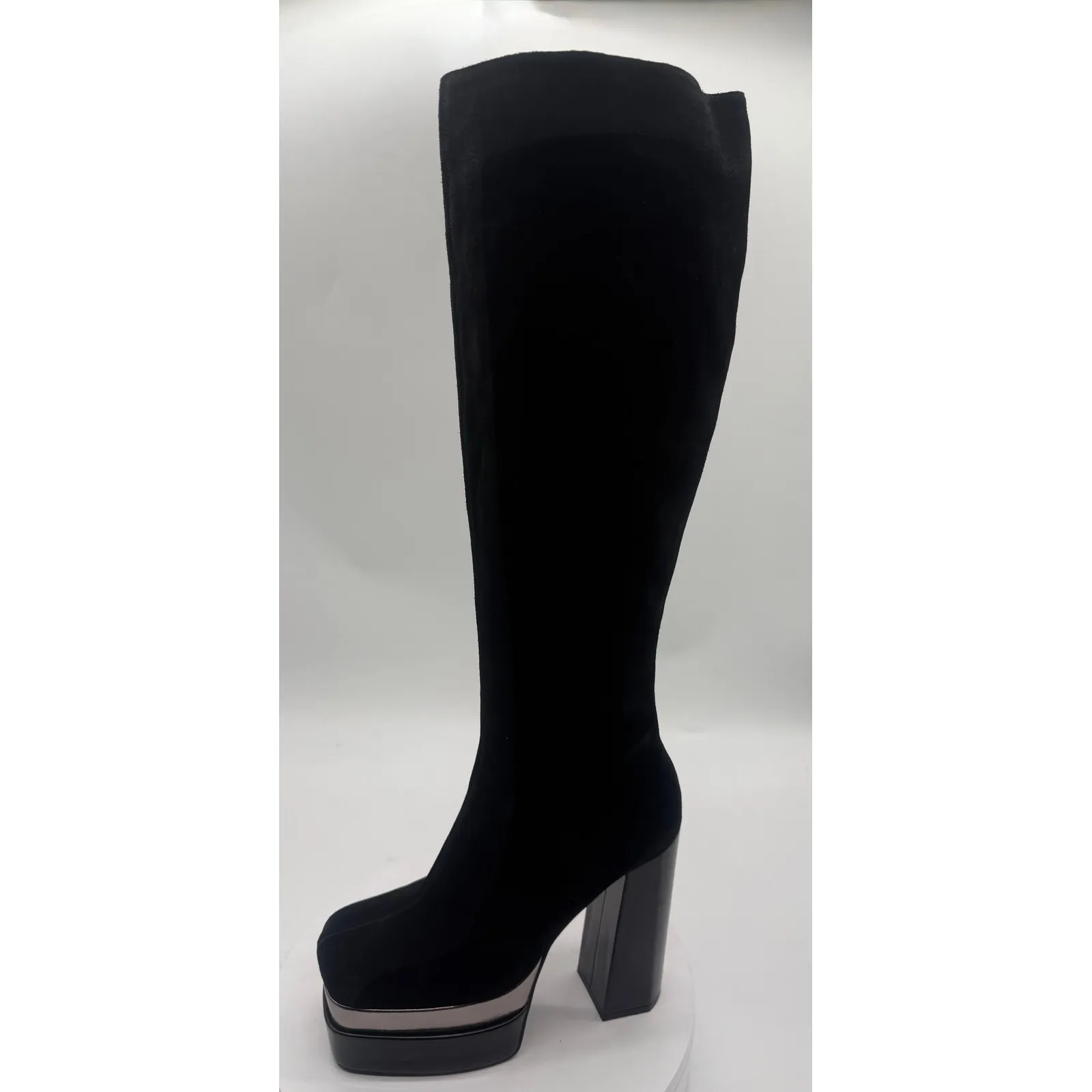 New! Jeffrey Campbell Dancerama Black Suede Platform Knee-High Boots
Sz 9 $290 - Image 5