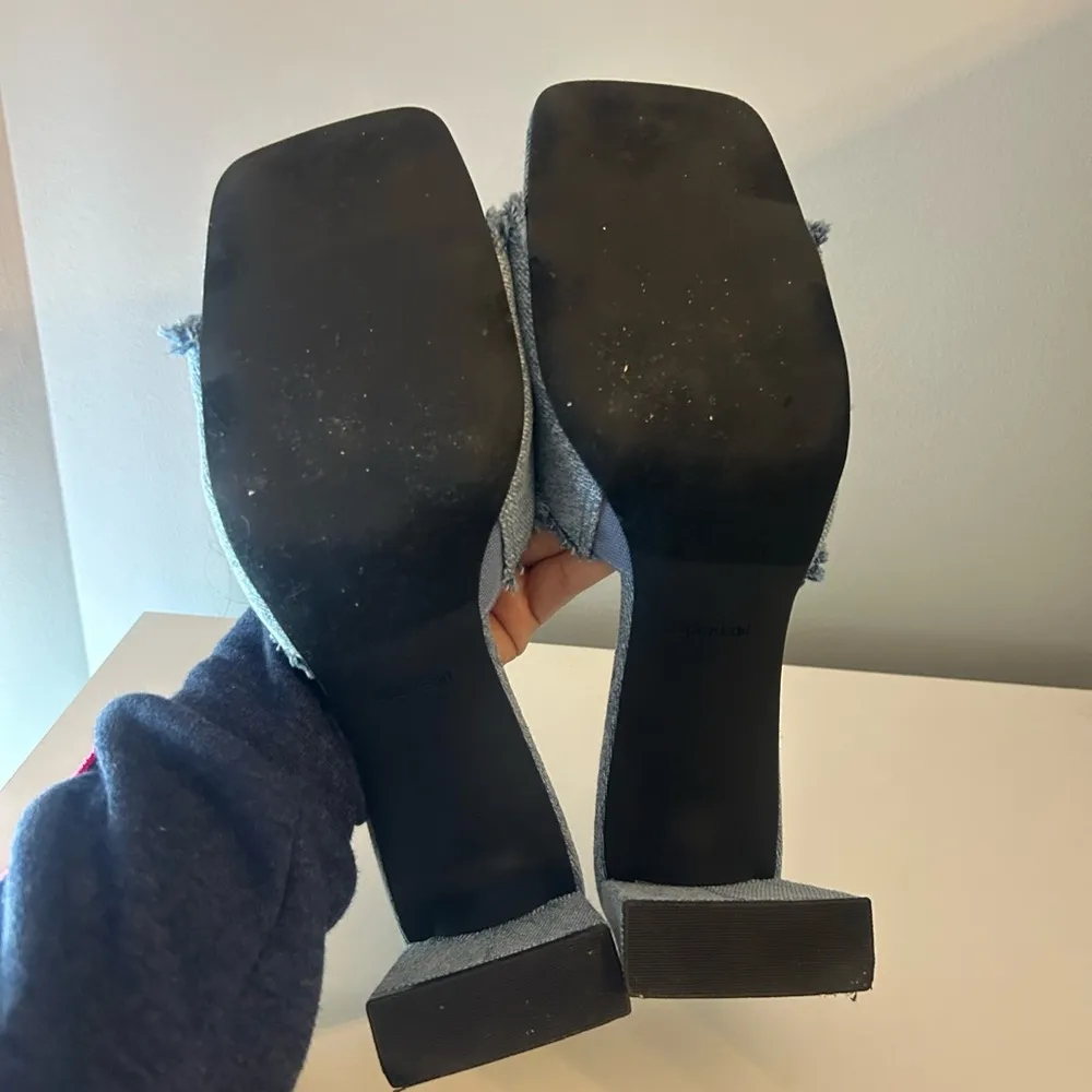 Open Edit Jaydin Slide Denim Sandal Heel - Image 4