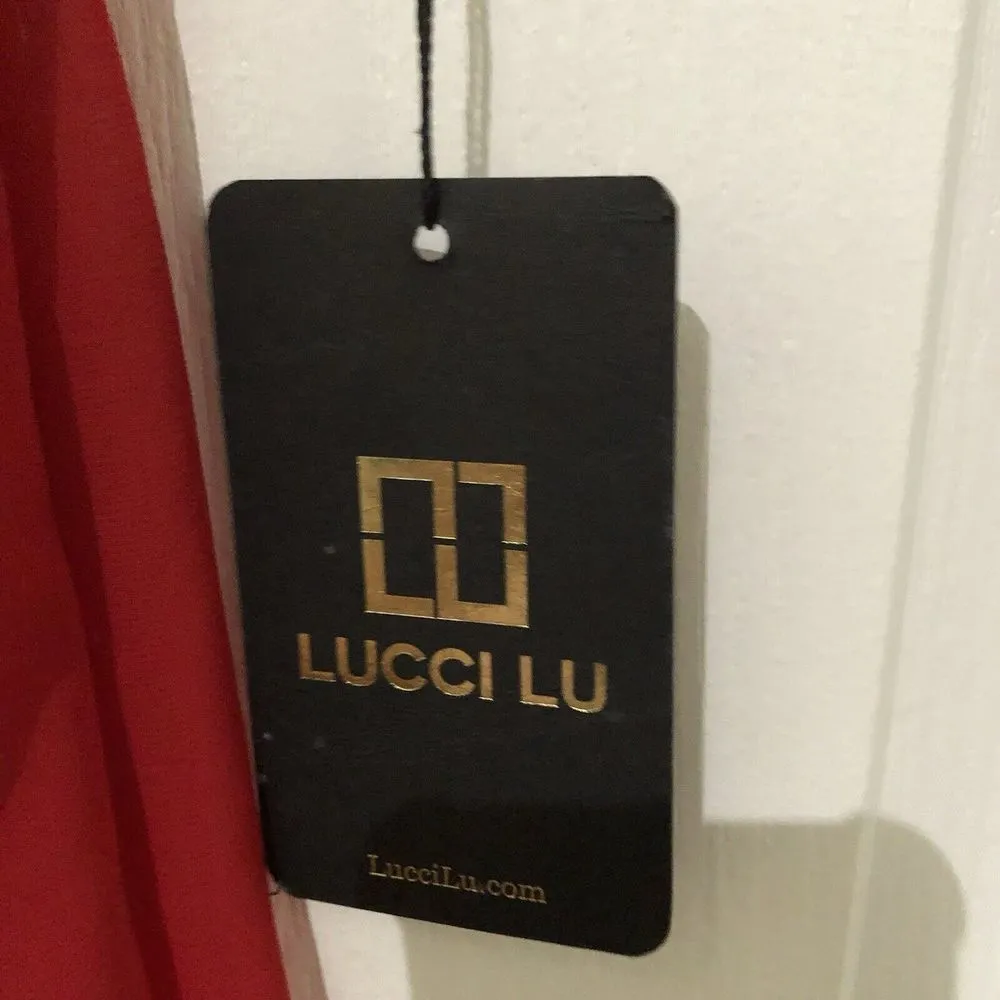 Lucci Lu Women's Red Fit &‎ Flare Sleeveless Party/ Cocktail Dress Size 00 NWT - Image 5