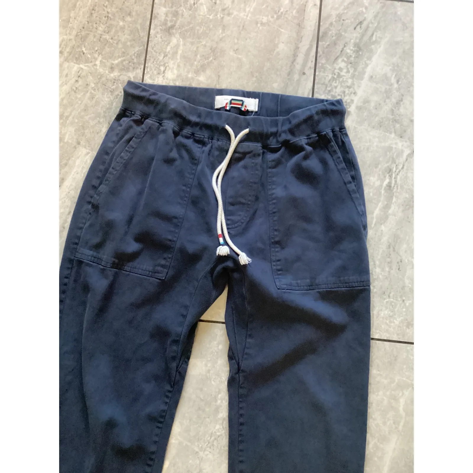 SOL ANGELES Navy Blue Jogger Pants Drawstring Cargo Pockets Lounge Athleisure M - Image 2