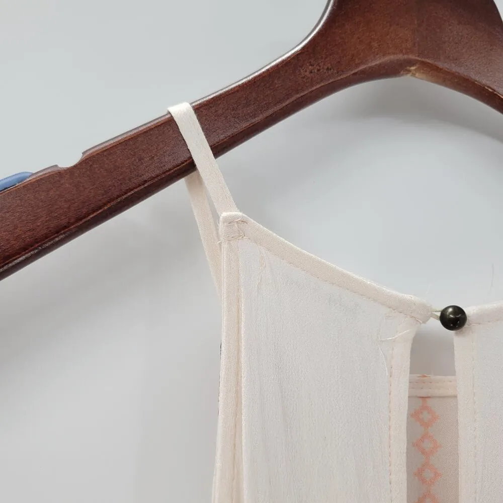 Taylor & Sage Womens Dress Small Fair Isle Halter Open Back Maxi Summer Flowy - Image 4